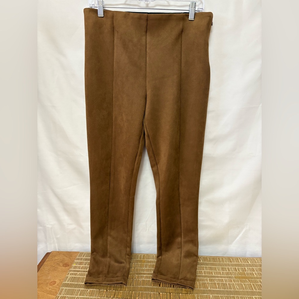 Loft Faux Suedeโ Side Zip Leggings Size 8